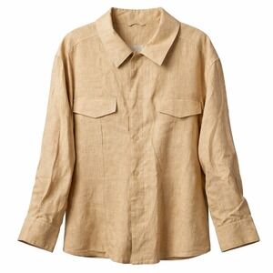 GIMO'S Summer 100% Euro Flax Linen Shirt Jacket Sz 60 (US/3XL) Coastal Beach